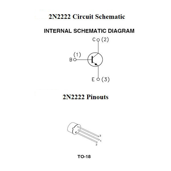 2N2222 NPN TO-18 Metal Case Unmarked