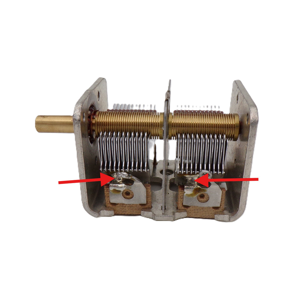 Dual Gang 365pf Air Variable Capacitor (Factory Defects No Refunds)