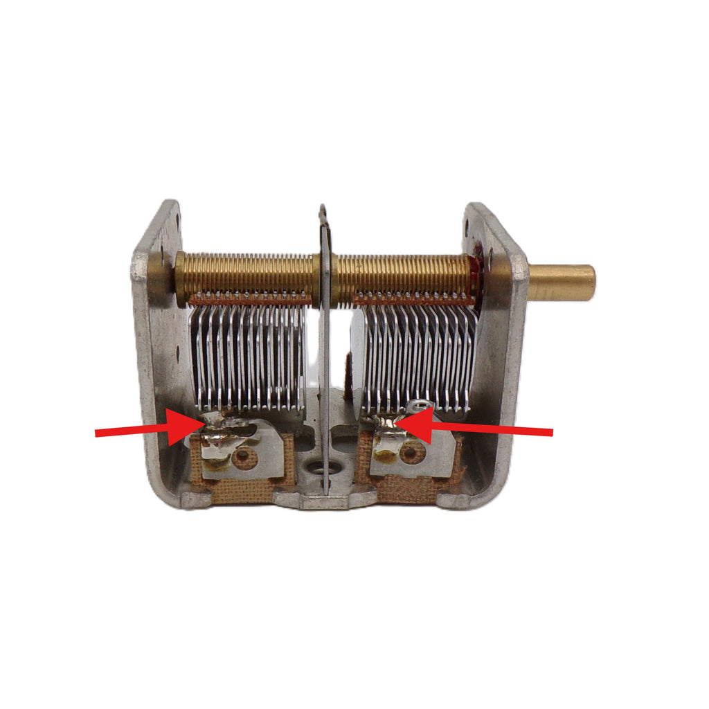 Dual Gang 365pf Air Variable Capacitor (Factory Defects No Refunds)